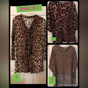 Bundle of 3 Animal Print Tops All Gently used 💖